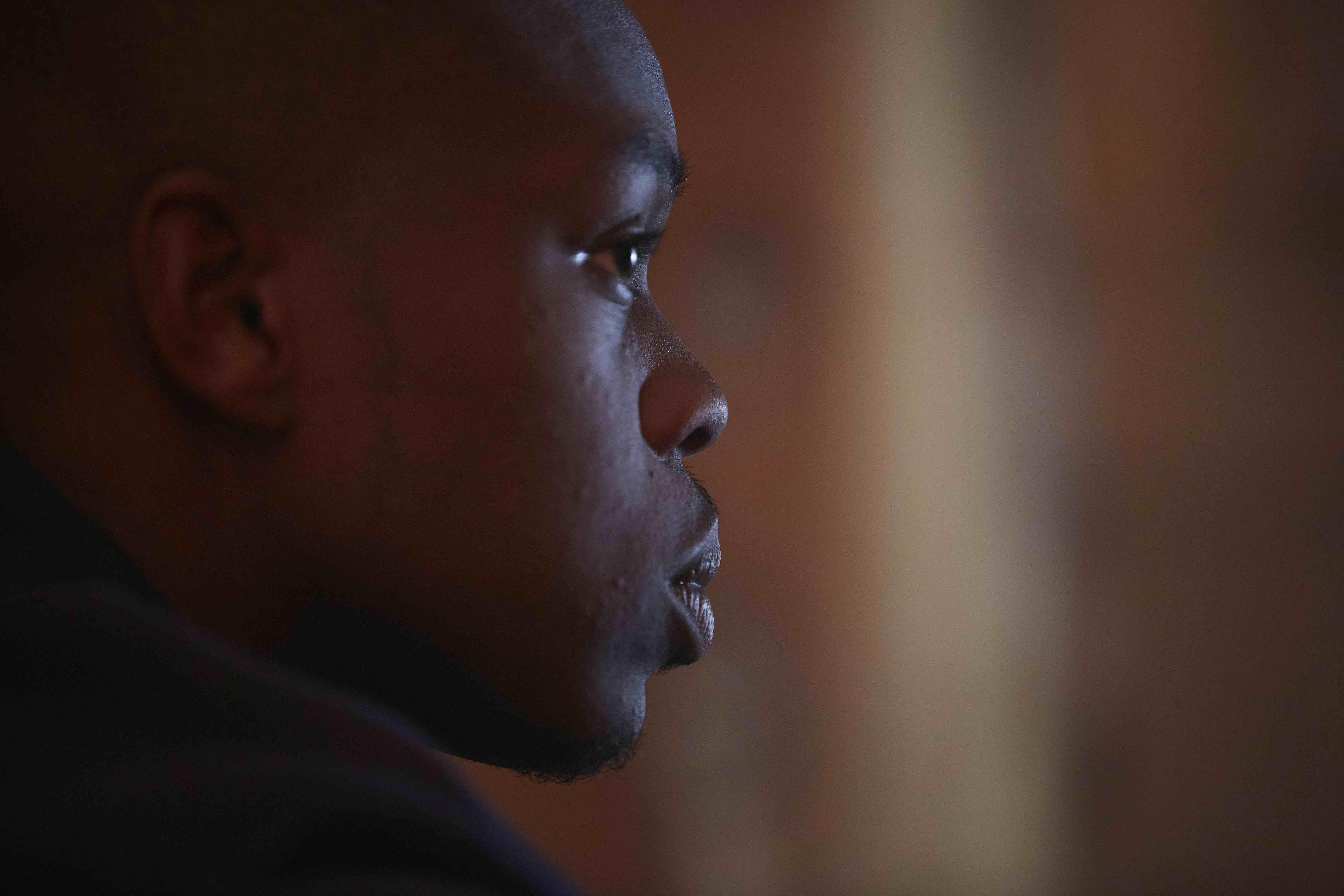 Still from We Love Moses, a close profile of Moses in soft light